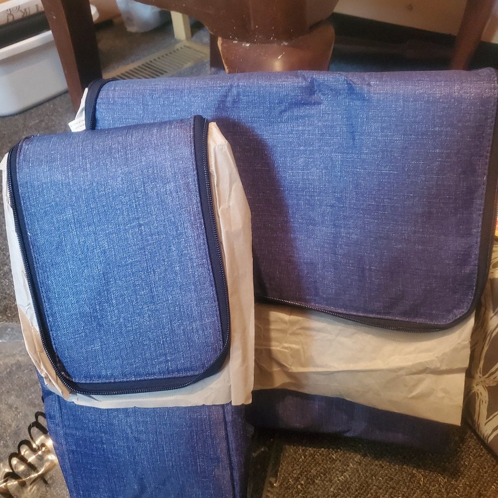 31 Double Chill Thermal Set in Blue Crosshatch